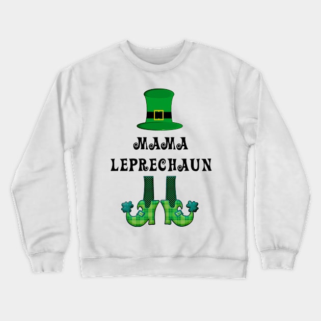 St Patrick's St Paddy's St Patty's Day Mama Leprechaun Crewneck Sweatshirt by familycuteycom